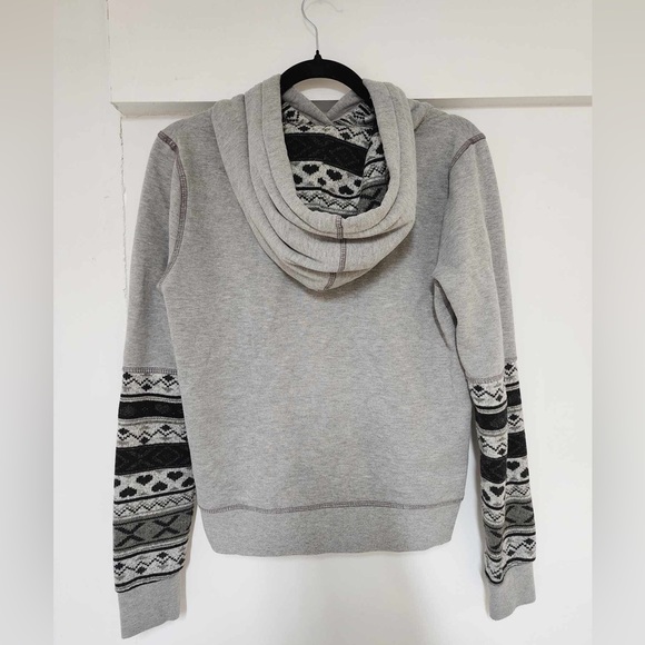 Cabin Fever Grey Hoodie With Knit Detailing - Picture 2 of 3